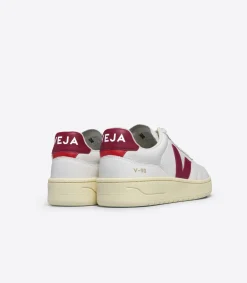 V-90 LEATHER WHITE MARSALA<VEJA Discount