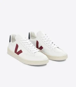 V-12 LEATHER WHITE MARSALA NAUTICO<VEJA Fashion