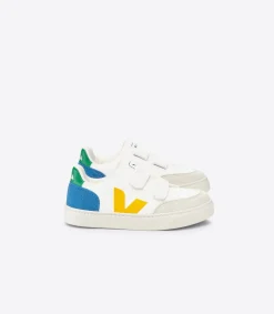 V-12 LEATHER WHITE MULTICO INDIGO<VEJA Cheap