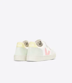 V-12 LEATHER WHITE MULTICO JADE<VEJA Best Sale