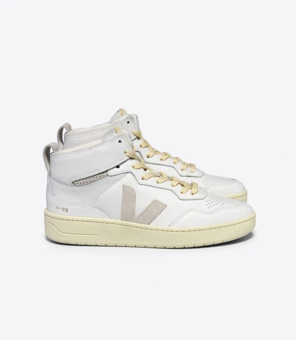 V-95 LEATHER WHITE NATURAL<VEJA Sale