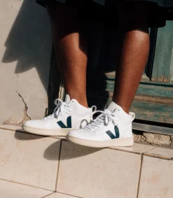 V-15 LEATHER WHITE NAUTICO<VEJA Best Sale