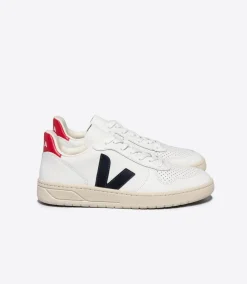 V-10 LEATHER WHITE NAUTICO PEKIN<VEJA Hot