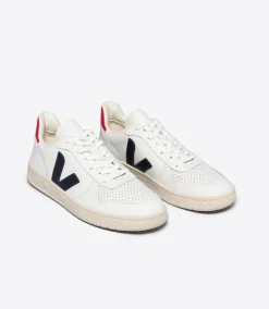 V-10 LEATHER WHITE NAUTICO PEKIN<VEJA Hot