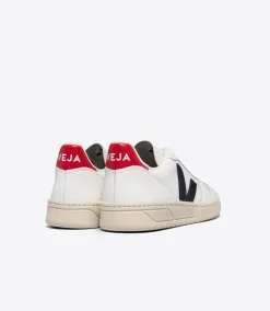 V-10 LEATHER WHITE NAUTICO PEKIN<VEJA Hot