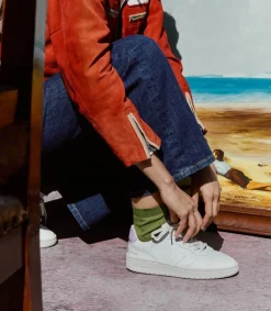 V-90 LEATHER WHITE ORCHID<VEJA Fashion