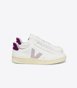 V-12 LEATHER WHITE PARME MAGENTA<VEJA Hot