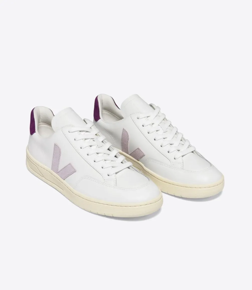 V-12 LEATHER WHITE PARME MAGENTA<VEJA Hot