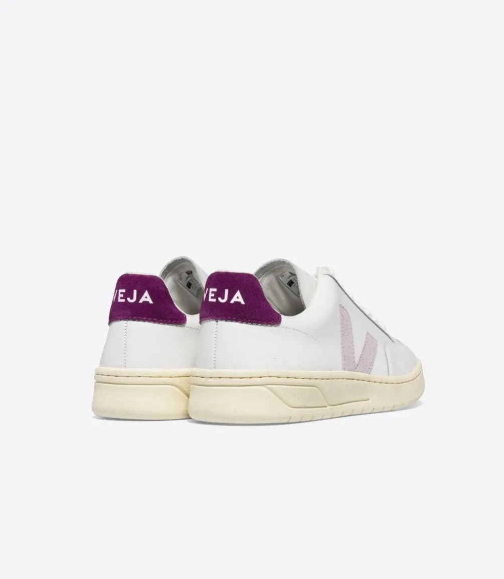 V-12 LEATHER WHITE PARME MAGENTA<VEJA Hot