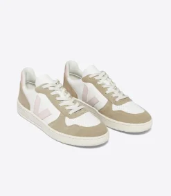 V-10 LEATHER WHITE PETALE SAHARA<VEJA Cheap