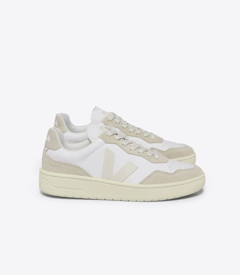 V-90 LEATHER WHITE PIERRE ALMOND<VEJA Best Sale