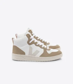 V-15 LEATHER WHITE PIERRE SAHARA<VEJA Fashion
