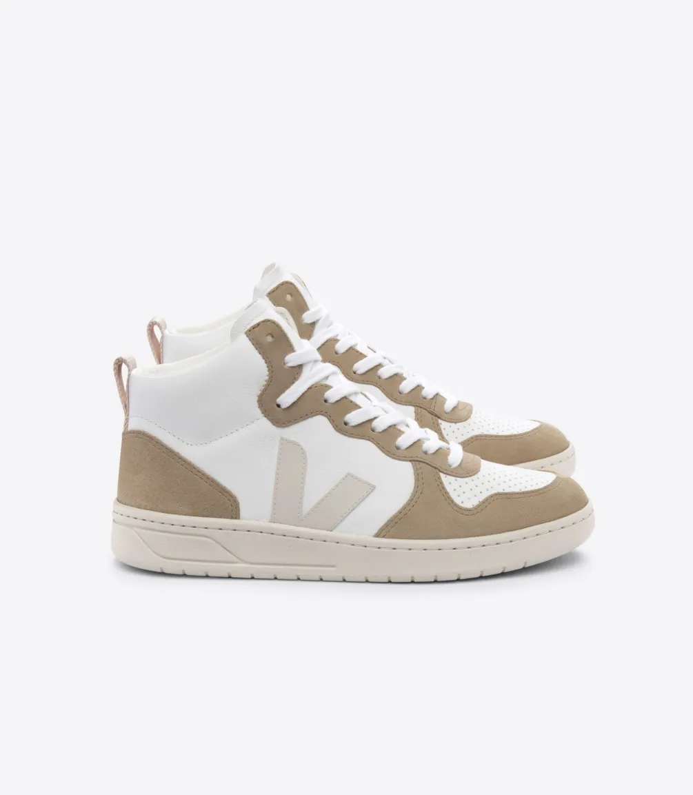V-15 LEATHER WHITE PIERRE SAHARA<VEJA Fashion