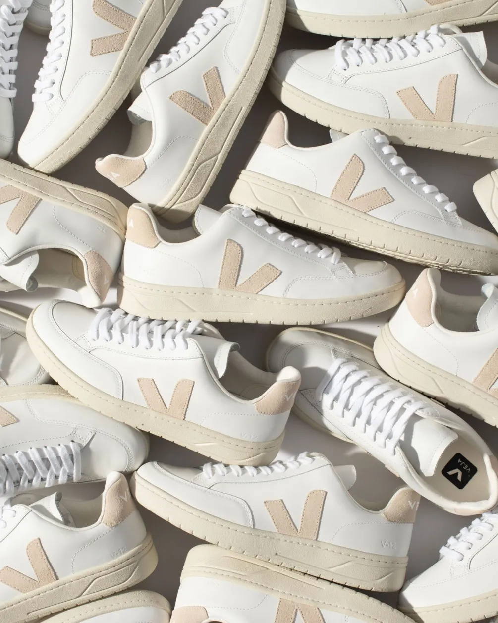 V-12 LEATHER WHITE SABLE<VEJA Best Sale