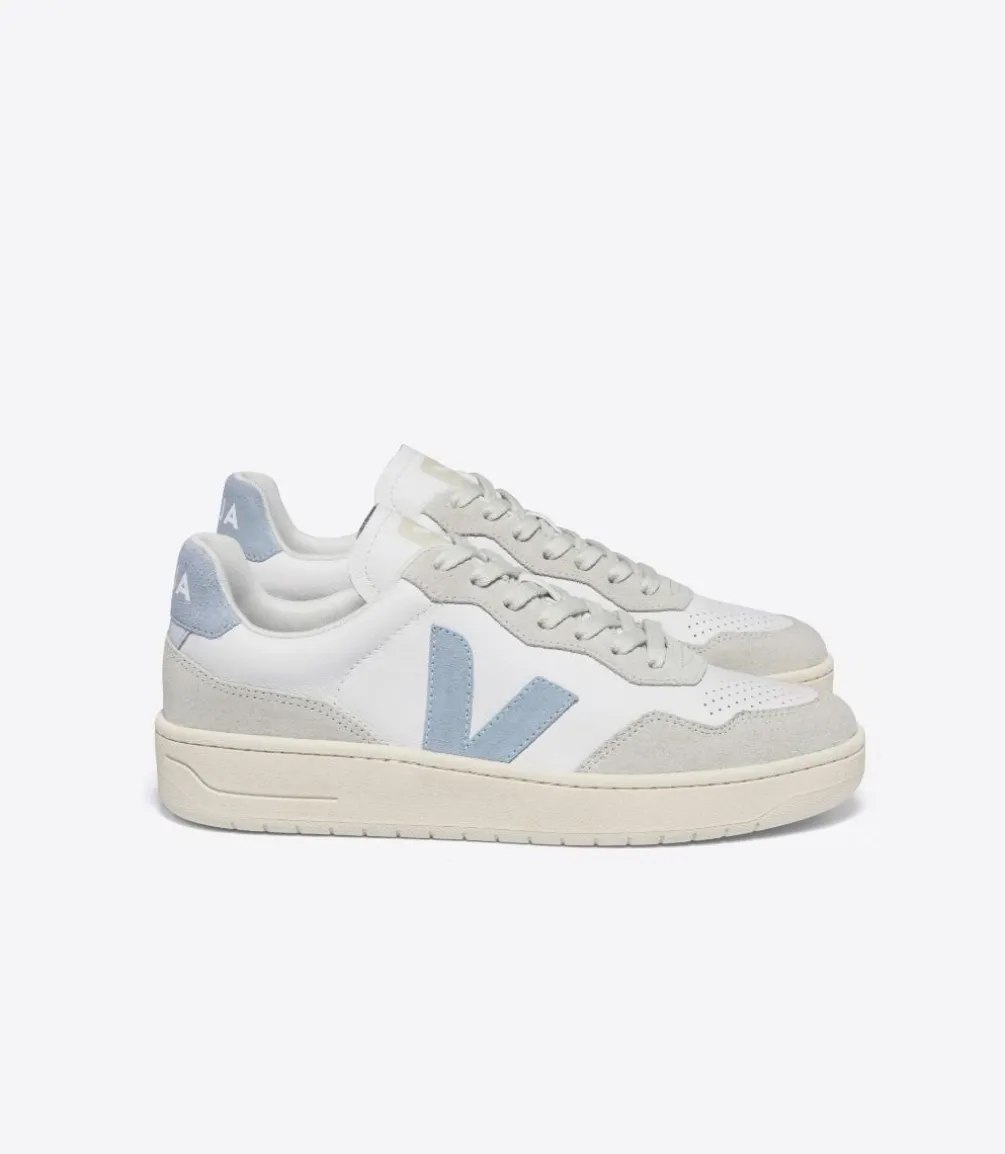 V-90 LEATHER WHITE STEEL<VEJA Flash Sale