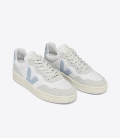V-90 LEATHER WHITE STEEL<VEJA Flash Sale