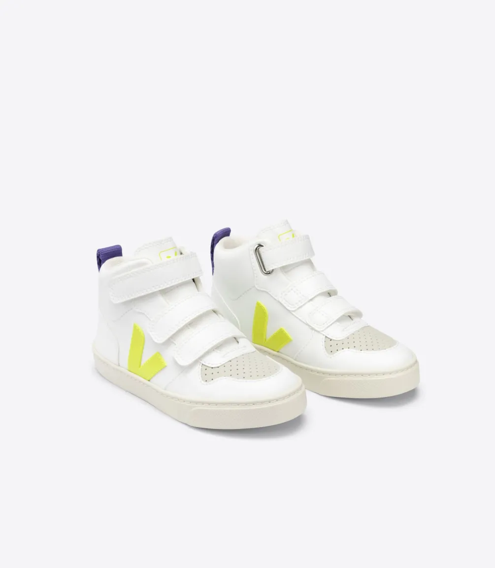 V-10 MID CWL WHITE JAUNE FLUO PURPLE<VEJA Cheap