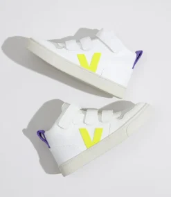 V-10 MID CWL WHITE JAUNE FLUO PURPLE<VEJA Cheap