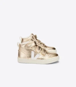 V-10 MID LEATHER GOLD WHITE<VEJA Cheap