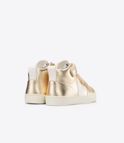 V-10 MID LEATHER GOLD WHITE<VEJA Cheap