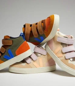 V-10 MID SUEDE MULTICO ALMOND PEACH<VEJA New