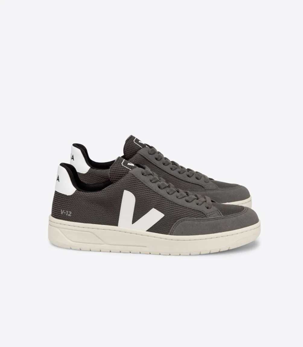 V-12 VEGAN B-MESH GRAFITE WHITE<VEJA Clearance