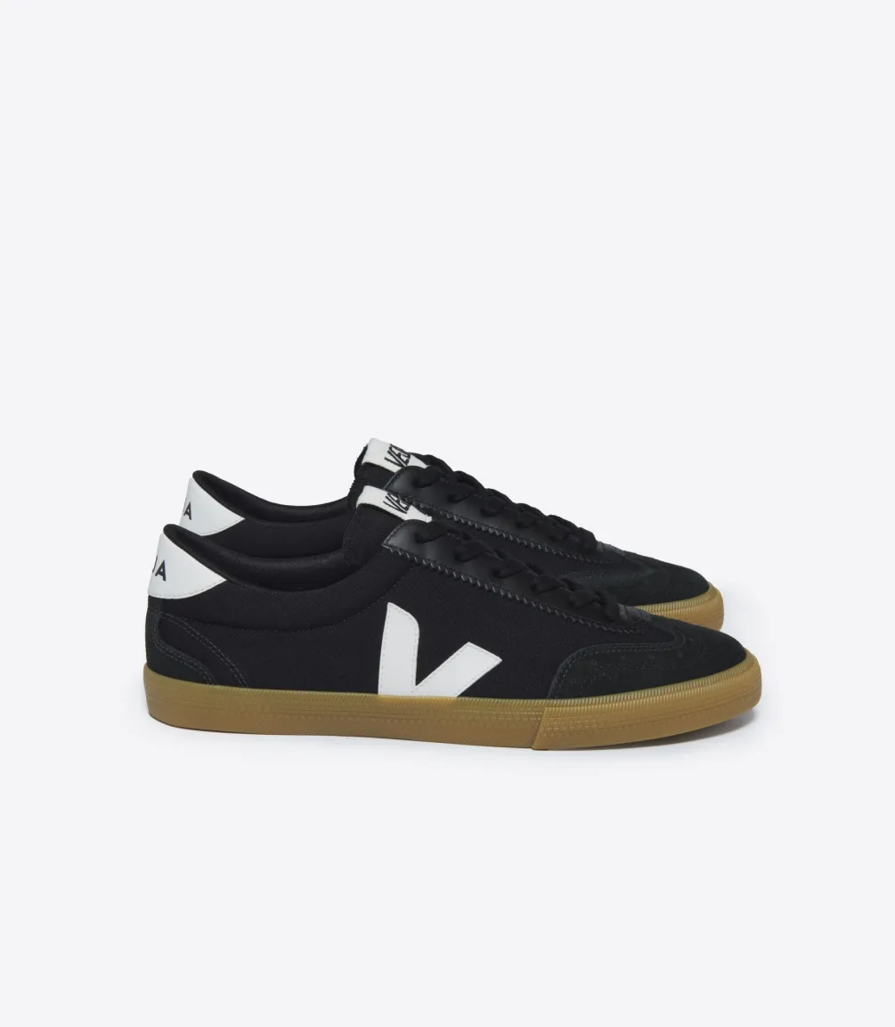 VOLLEY CANVAS BLACK WHITE NATURAL<VEJA Best