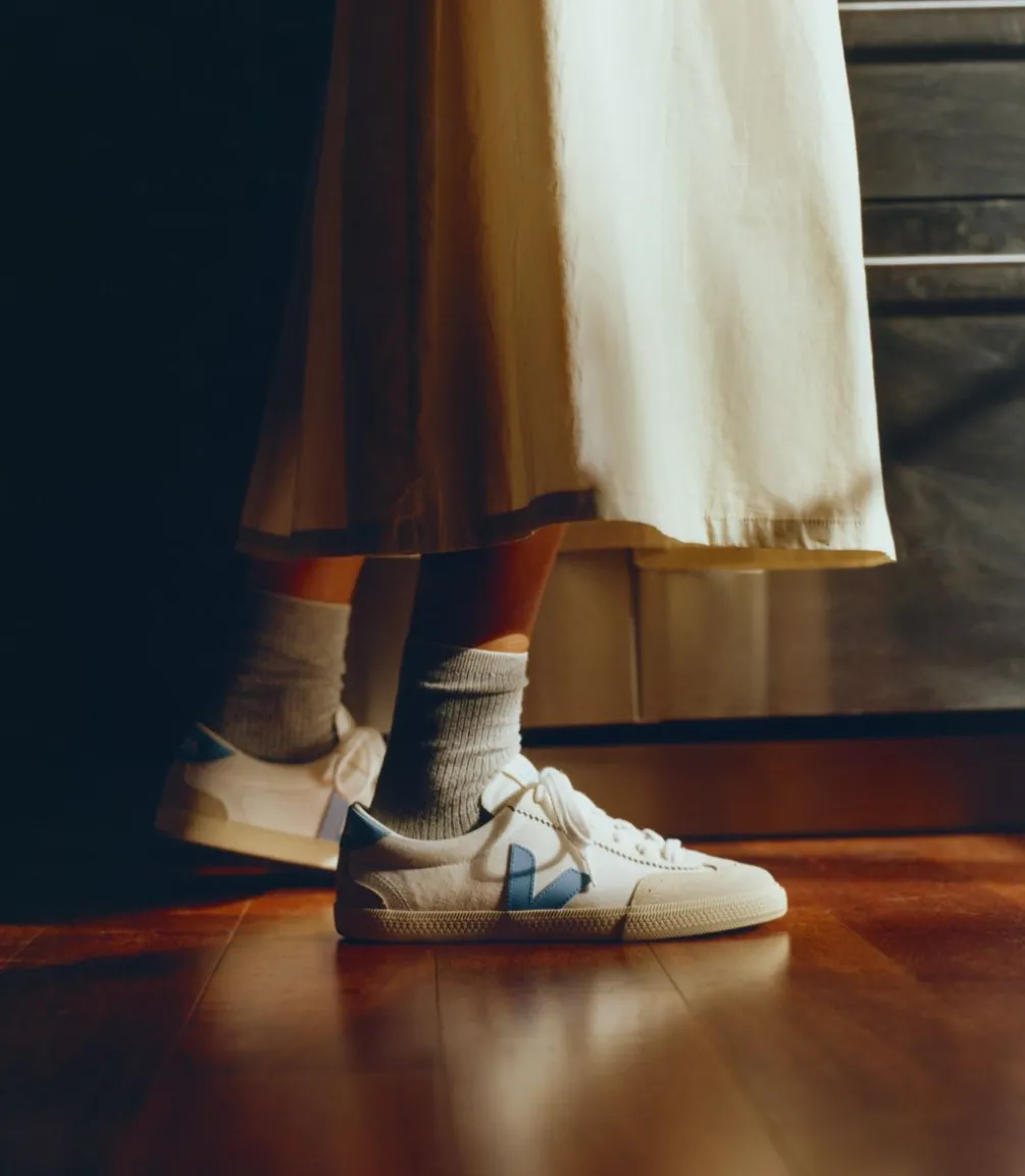 VOLLEY CANVAS WHITE AQUA<VEJA Discount