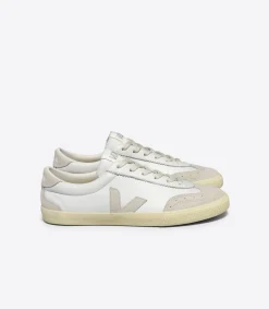 VOLLEY LEATHER WHITE NATURAL<VEJA New