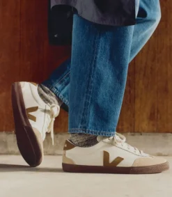VOLLEY LEATHER WHITE TENT BARK<VEJA Clearance