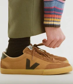 VOLLEY SUEDE CAMEL BLACK<VEJA Best Sale
